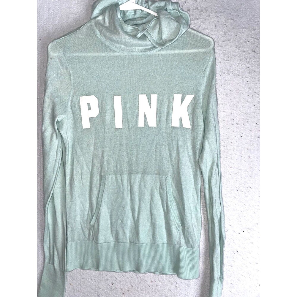 Victoria Secret PINK Sweatshirt Women's XS Hoodie Long Sleeve Knit 100% Cotton